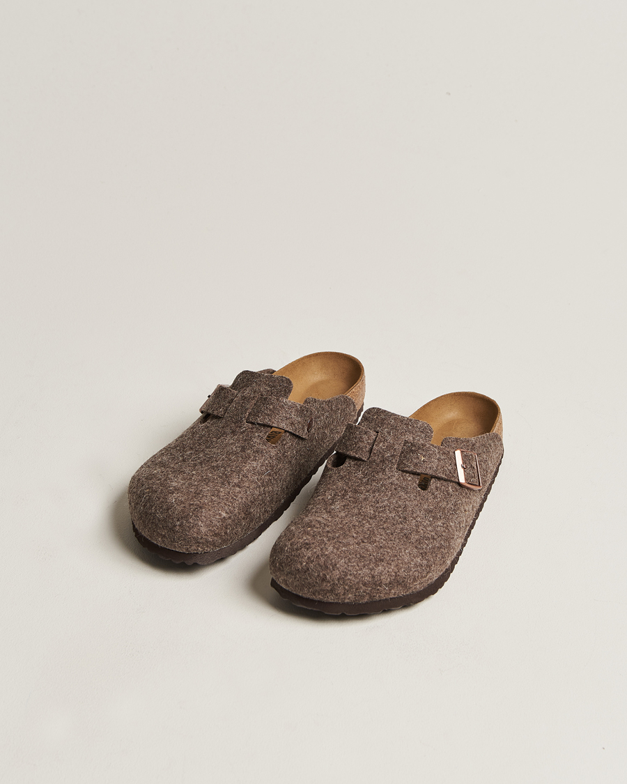 Uomini | BIRKENSTOCK Boston Classic Footbed Wool Felt Antracite | BIRKENSTOCK | Boston Classic Footbed Wool Felt Antracite