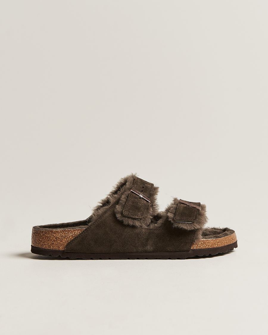 Uomini | Sandali & Diapositive | BIRKENSTOCK | Arizona Classic Footbed Shearling Mocha Suede