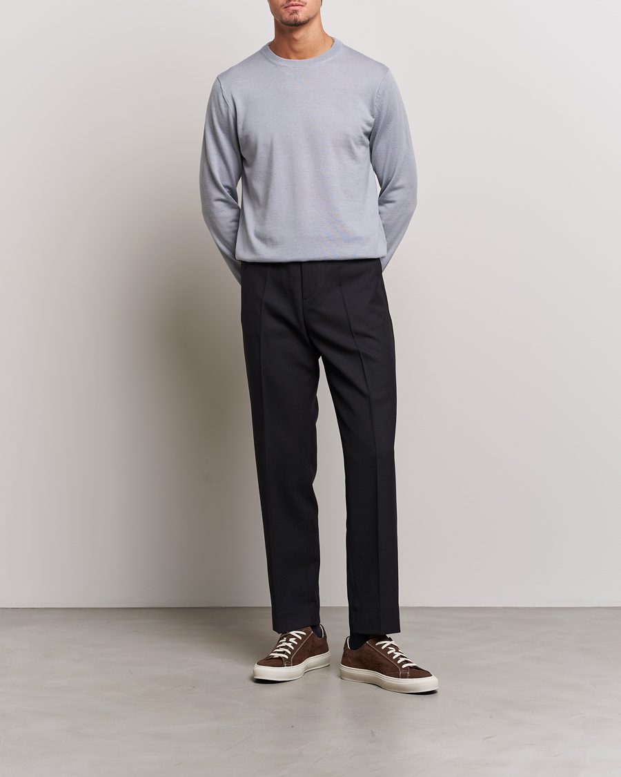Uomini | Pantaloni | Filippa K | Mateo Wool Trousers Black