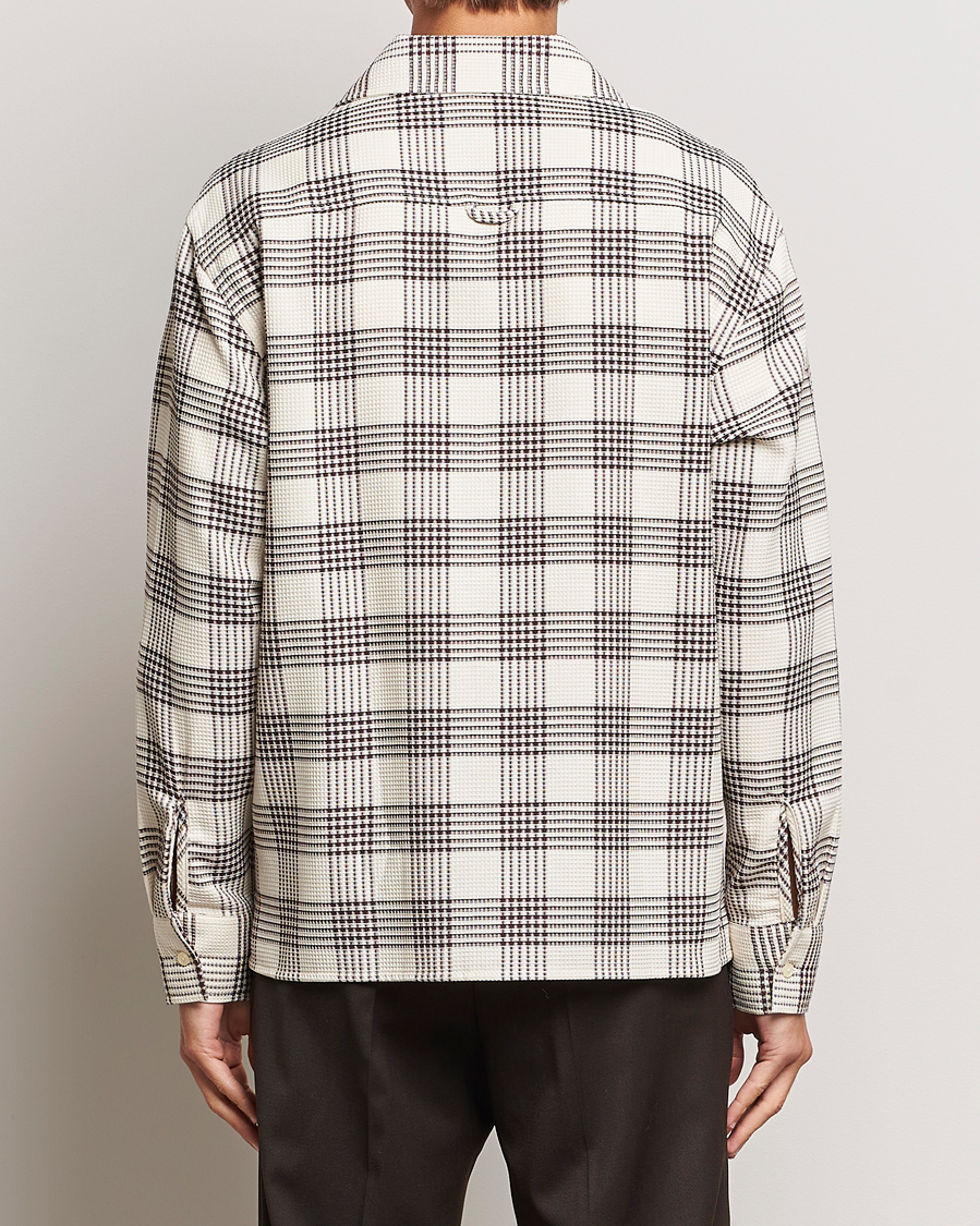 Uomini | Camicie | Filippa K | Waffle Checked Resort Shirt Dark Chocolate/White