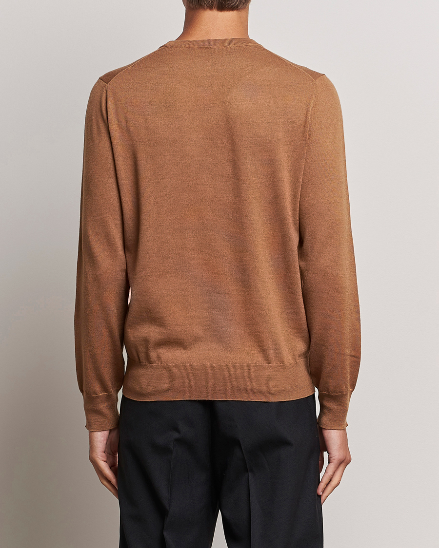 Uomini | Maglieria | Filippa K | Merino Round Neck Sweater Camel