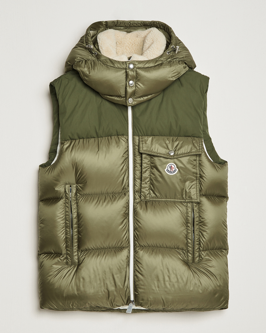 Uomini | Giacche | Moncler | Oust Shearling Down Vest Olive