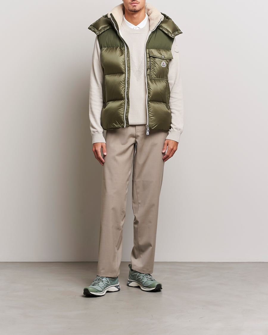 Uomini | Giacche | Moncler | Oust Shearling Down Vest Olive