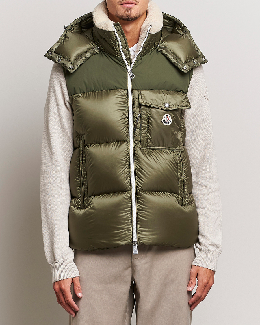Uomini | Giacche | Moncler | Oust Shearling Down Vest Olive