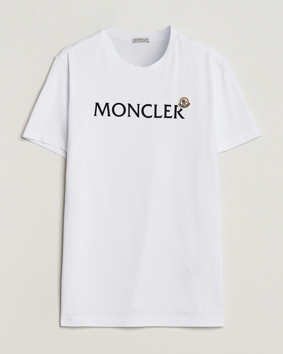 Uomini | T-shirt | Moncler | Lettering Logo T-Shirt White