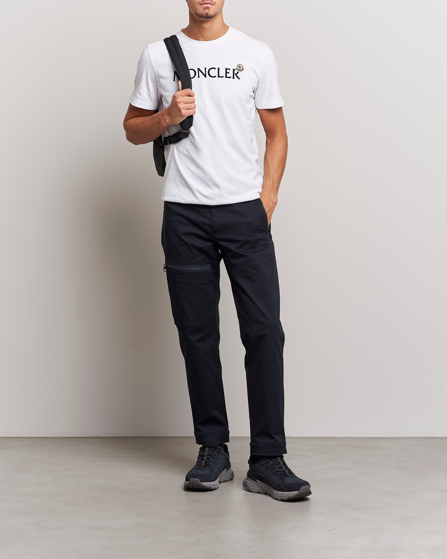 Uomini | T-shirt | Moncler | Lettering Logo T-Shirt White