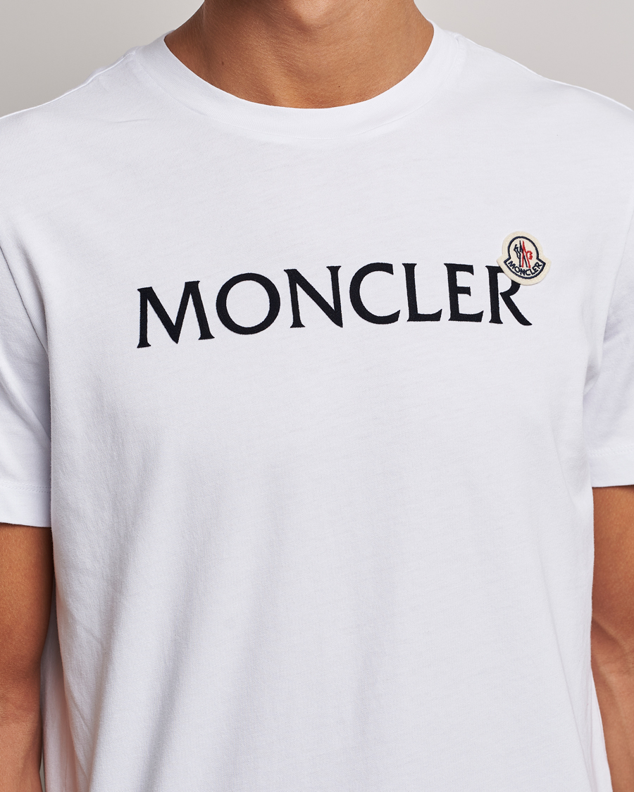 Uomini | T-shirt | Moncler | Lettering Logo T-Shirt White