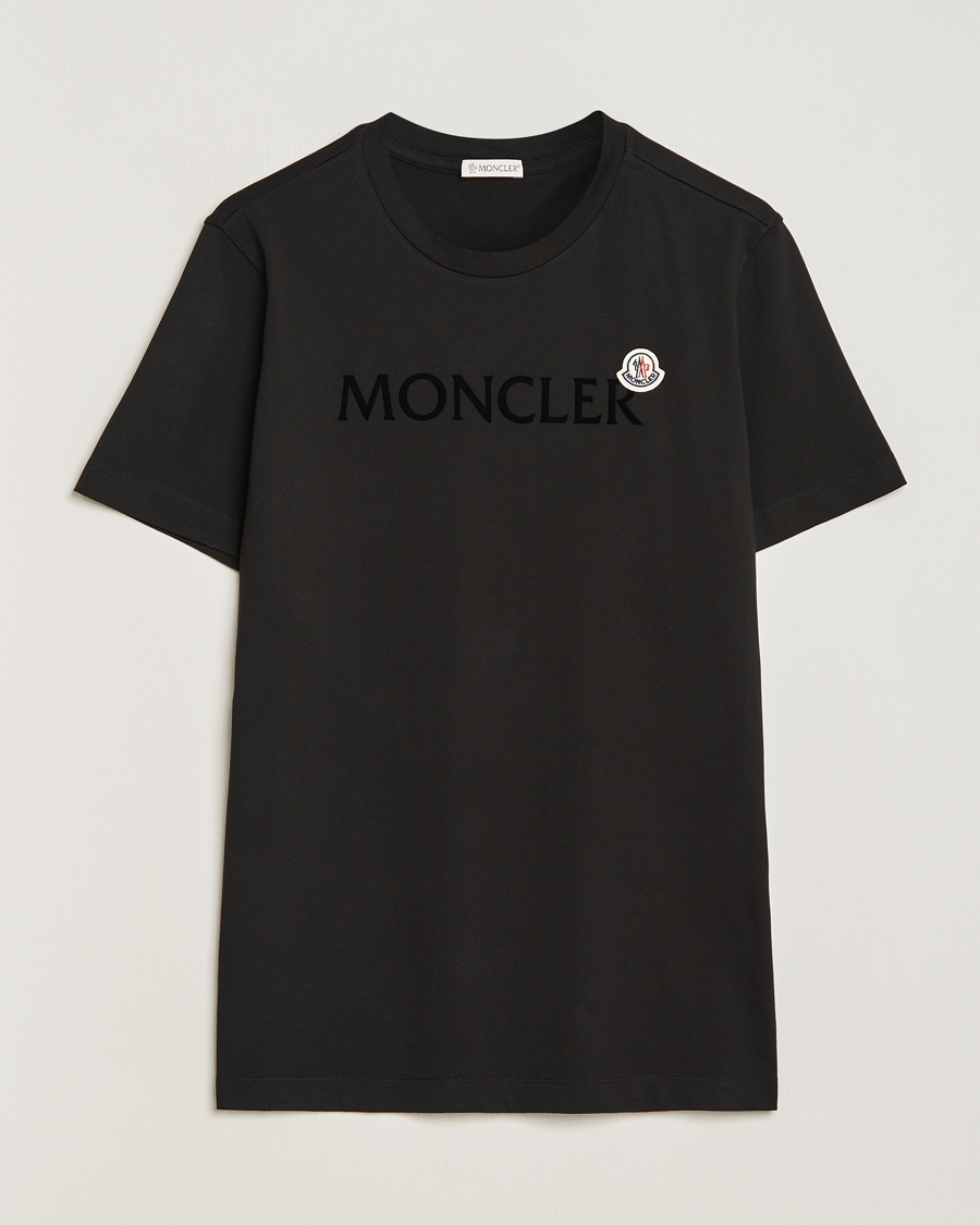 Uomini | T-shirt | Moncler | Lettering Logo T-Shirt Black