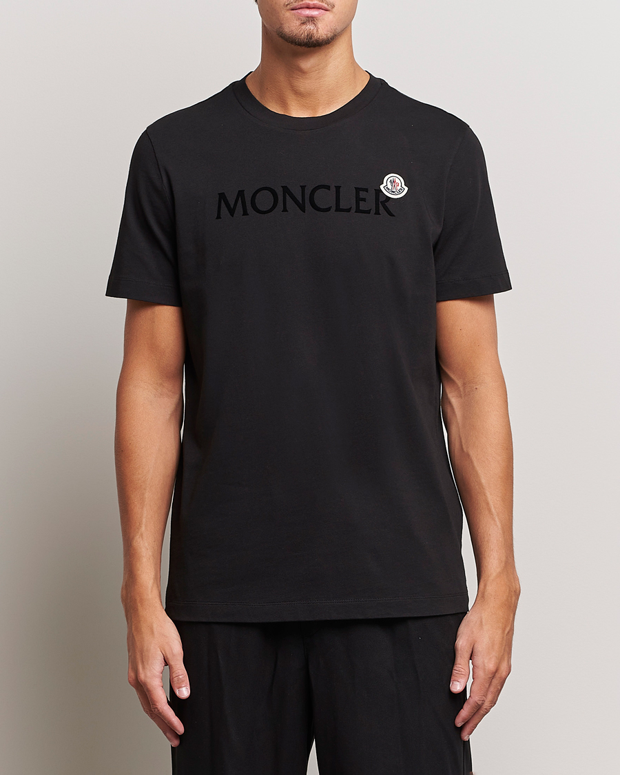 Uomini | T-shirt | Moncler | Lettering Logo T-Shirt Black