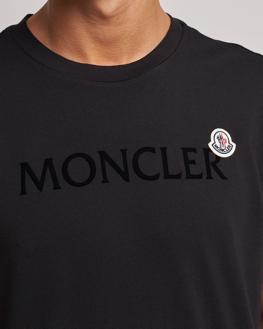 Uomini | T-shirt | Moncler | Lettering Logo T-Shirt Black