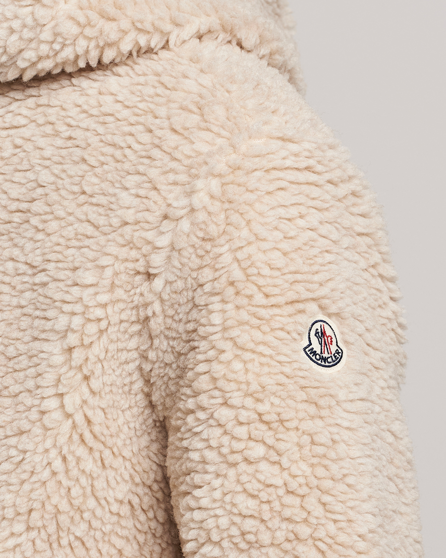 Uomini | Maglieria | Moncler | Hooded Zip Cardigan Off White