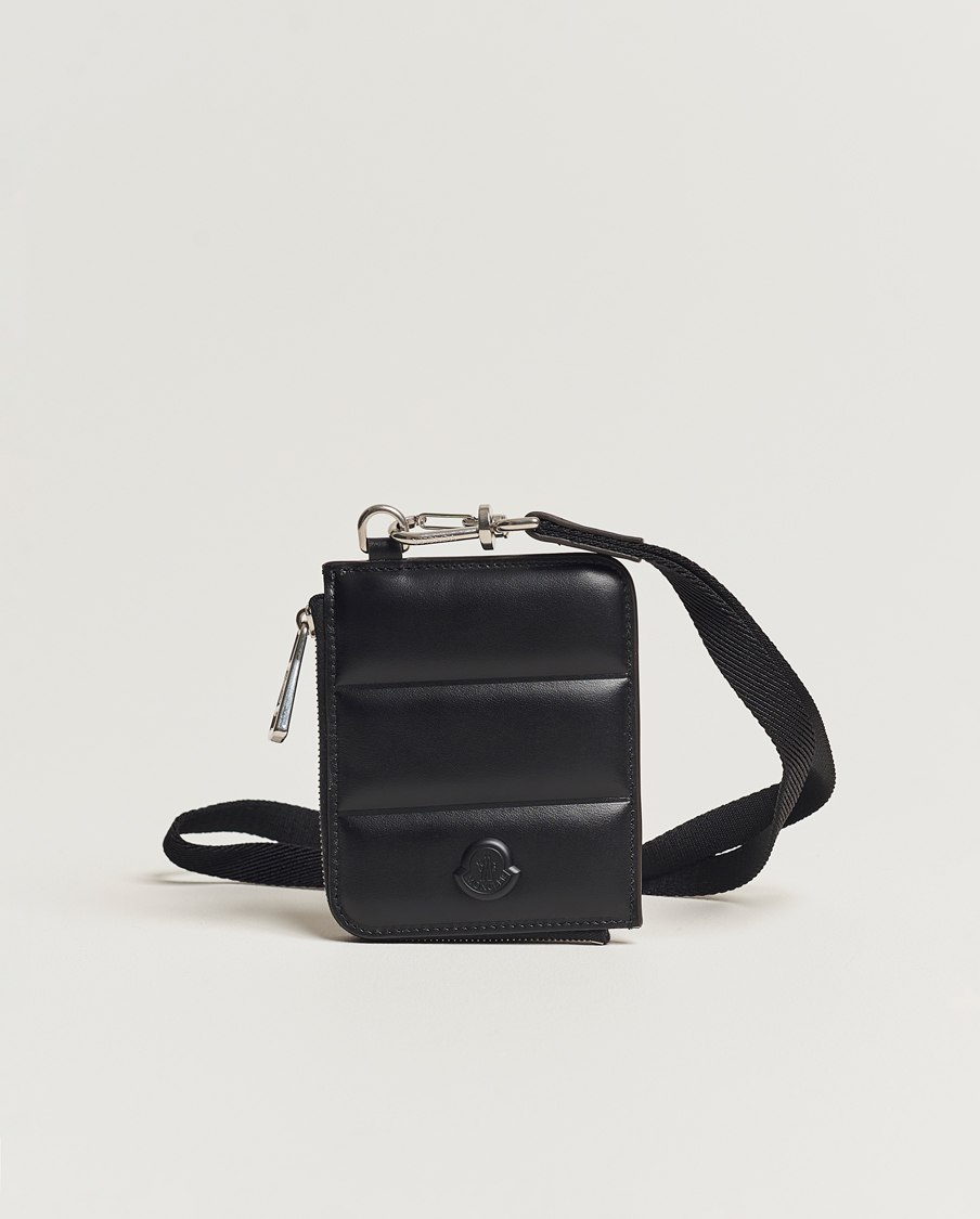 Uomini | Moncler Strap Leather Wallet Black | Moncler | Strap Leather Wallet Black