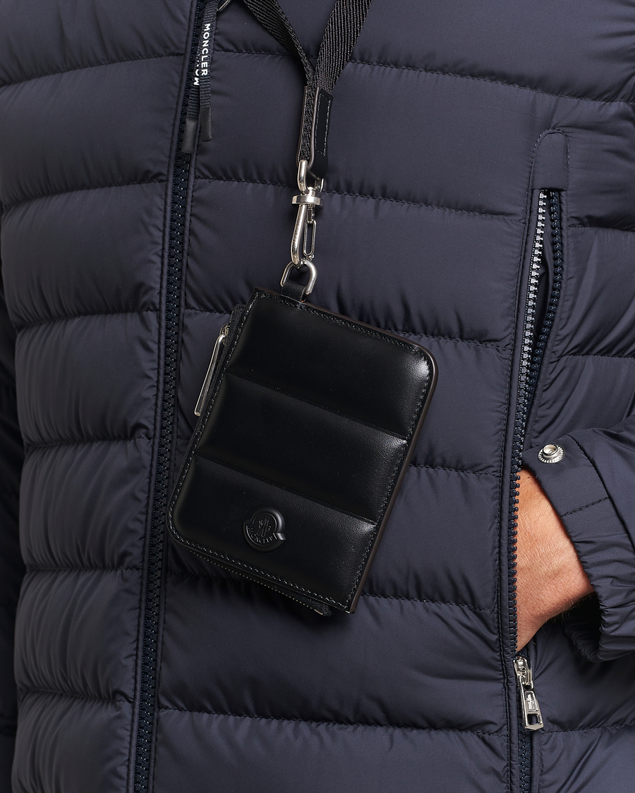 Uomini | Moncler Strap Leather Wallet Black | Moncler | Strap Leather Wallet Black