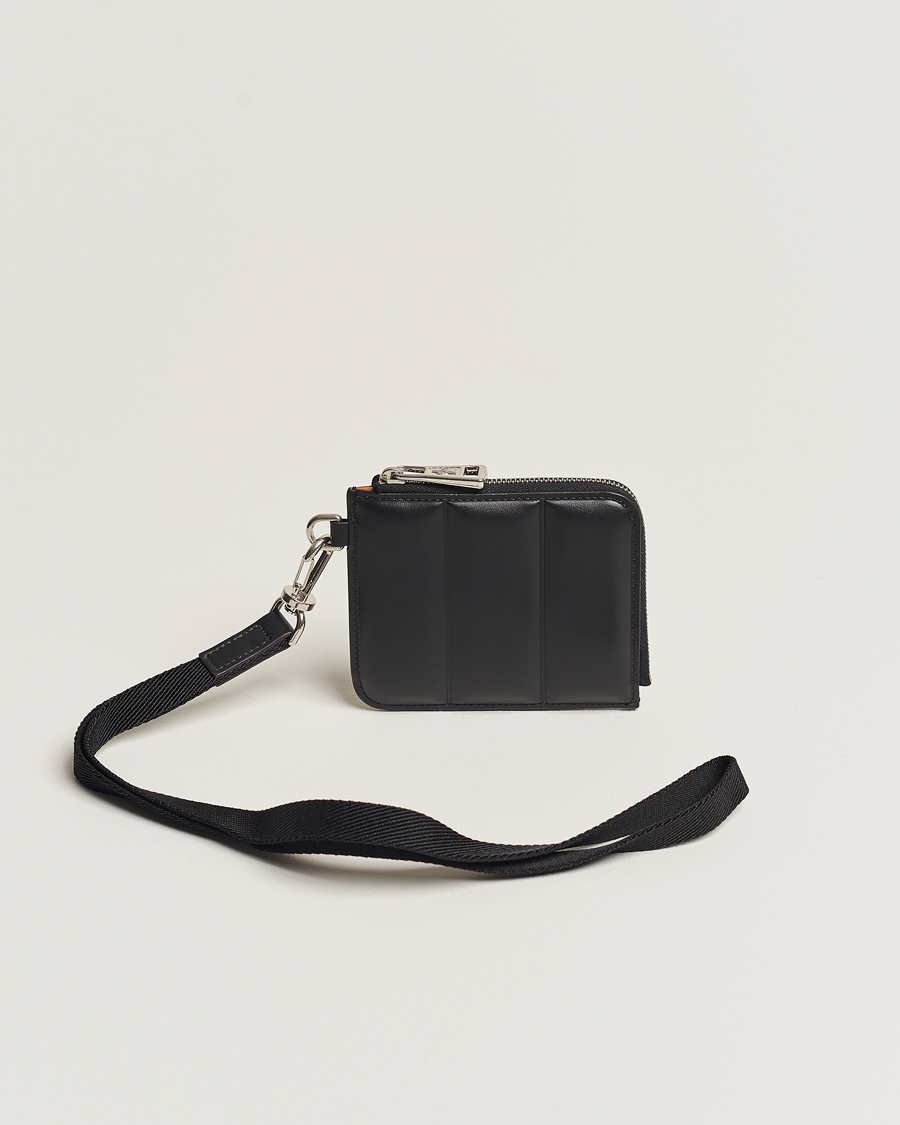 Uomini | Moncler Strap Leather Wallet Black | Moncler | Strap Leather Wallet Black