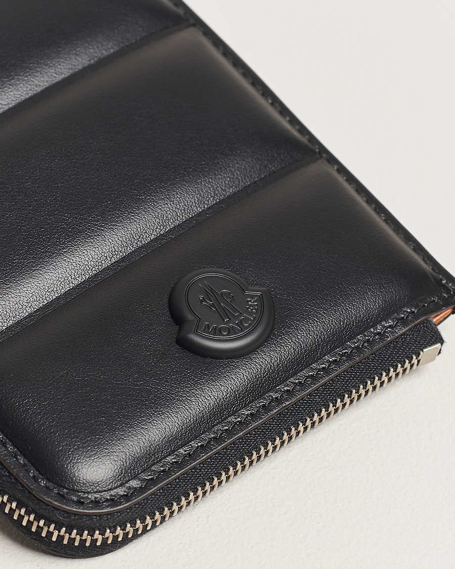 Uomini | Moncler Strap Leather Wallet Black | Moncler | Strap Leather Wallet Black