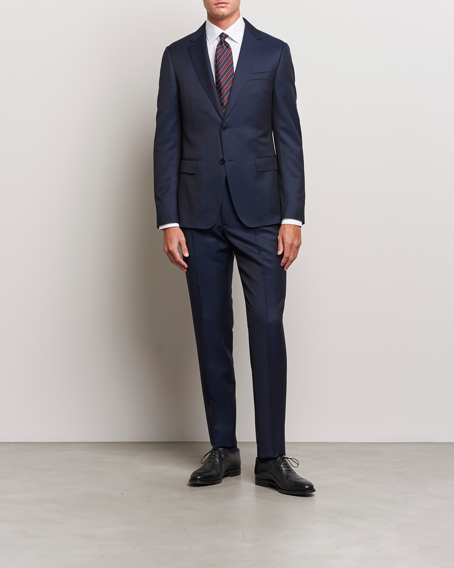 Uomini | Abiti | Zegna | Tailored Wool Suit Dark Blue