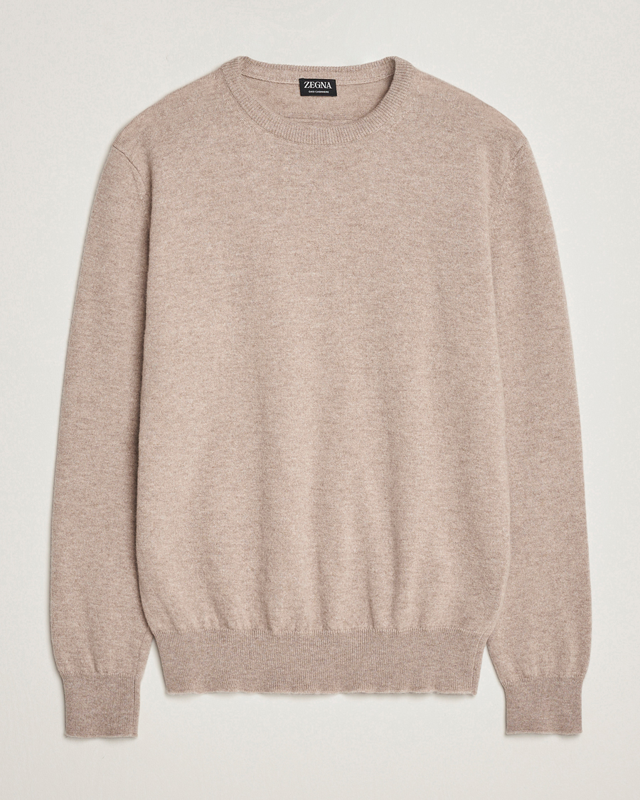 Uomini | Maglieria | Zegna | Oasi Cashmere Crew Neck Beige