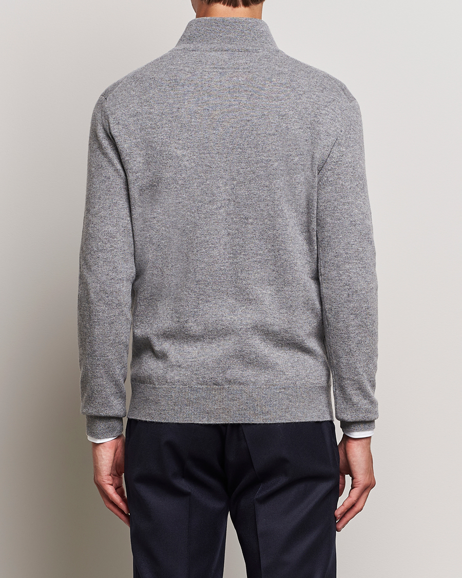Uomini | Maglieria | Zegna | Oasi Cashmere Half Zip Grey Melange