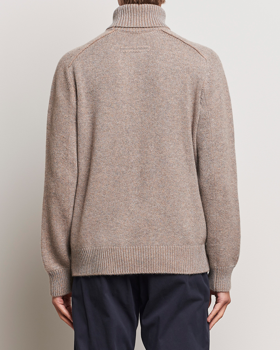 Uomini | Maglieria | Zegna | 5 Gauge Cashmere Rollneck Beige Melange