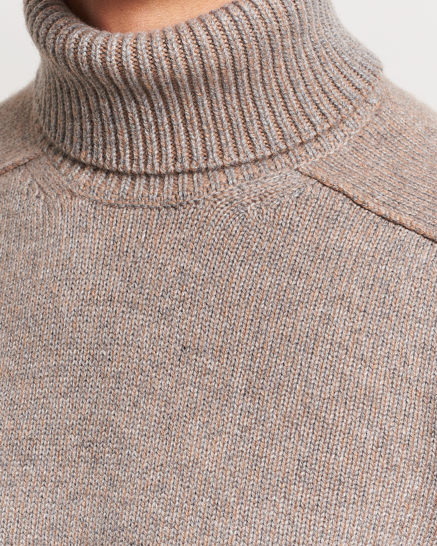 Uomini | Maglieria | Zegna | 5 Gauge Cashmere Rollneck Beige Melange