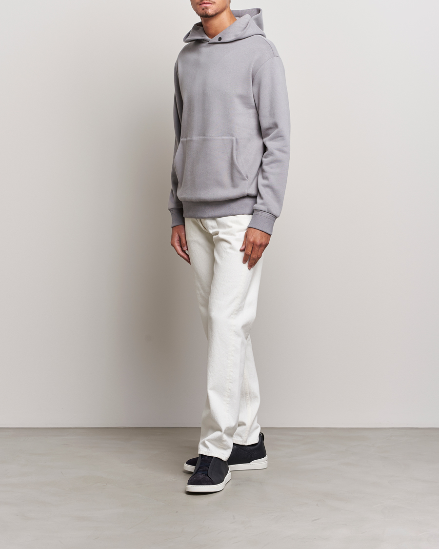 Uomini | Maglieria | Zegna | Cotton/Cashmere Hoodie Light Grey