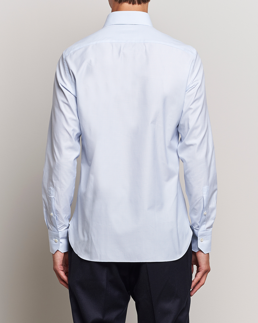 Uomini | Camicie | Zegna | Slim Fit Check Dress Shirt Light Blue