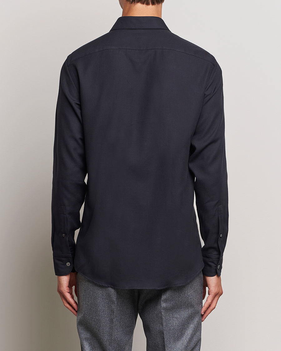 Uomini | Camicie | Zegna | Cotton/Cashmere Casual Shirt Navy