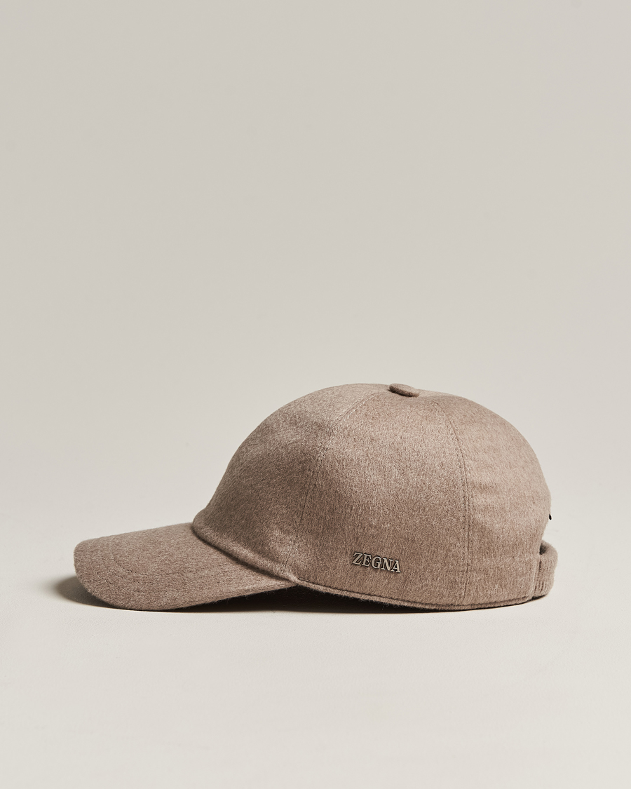 Uomini | Zegna Cashmere Baseball Cap Beige | Zegna | Cashmere Baseball Cap Beige
