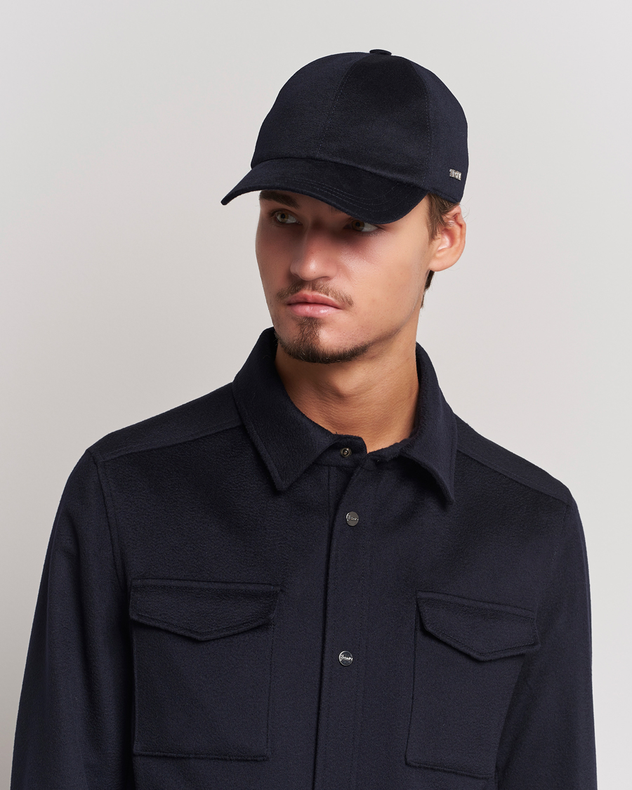 Uomini | Zegna Cashmere Baseball Cap Navy | Zegna | Cashmere Baseball Cap Navy