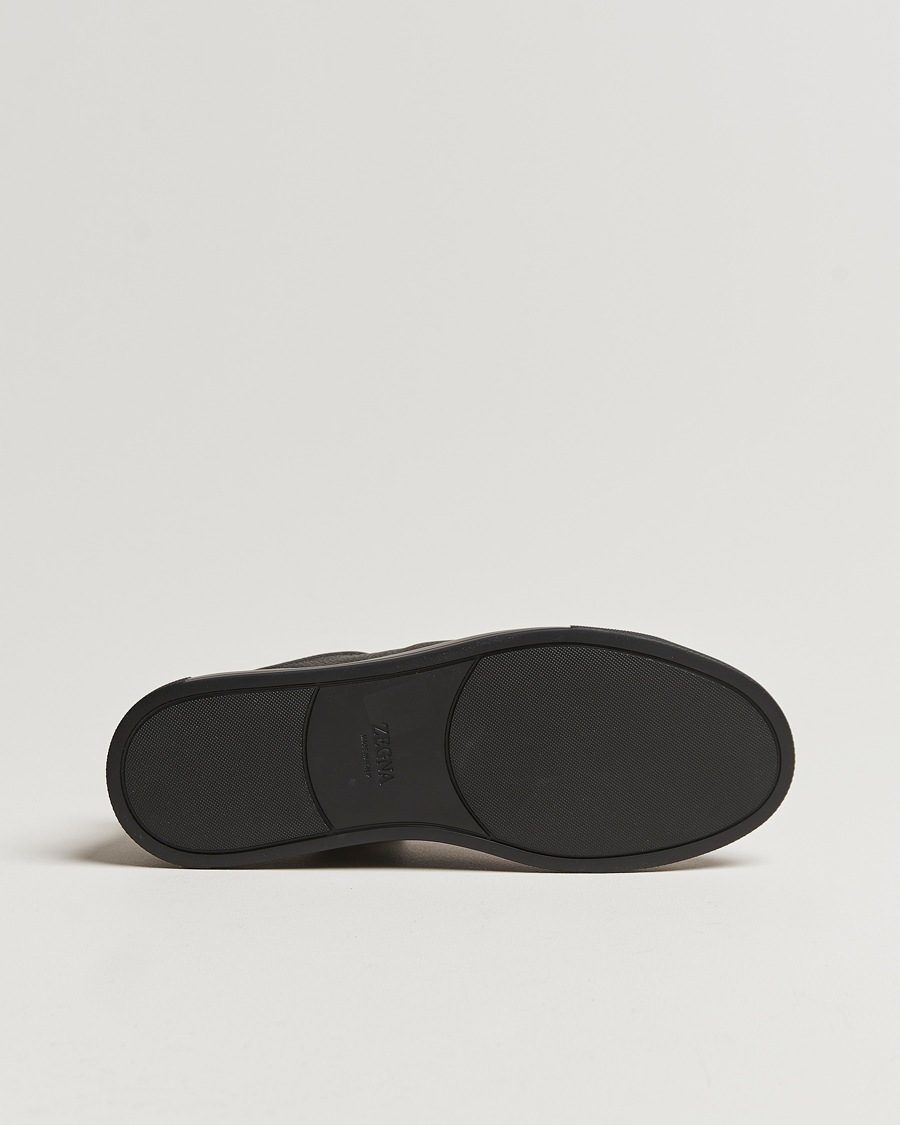 Uomini | Zegna Triple Stitch Sneakers Full Black Deerskin | Zegna | Triple Stitch Sneakers Full Black Deerskin