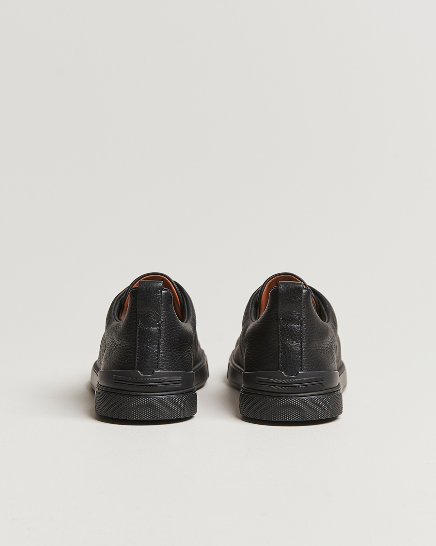 Uomini | Zegna Triple Stitch Sneakers Full Black Deerskin | Zegna | Triple Stitch Sneakers Full Black Deerskin