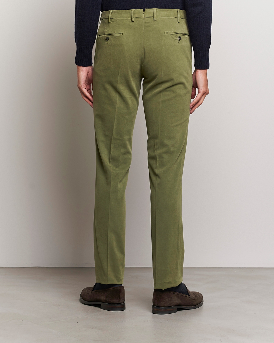 Uomini | Pantaloni | PT01 | Slim Fit Cotton Stretch Chinos Dark Green