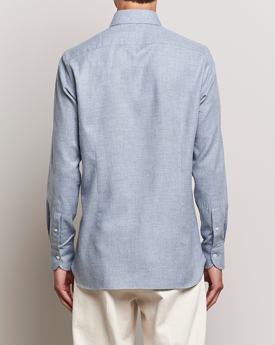 Uomini | Camicie | 100Hands | Cotton Button Down Flannel Shirt Grey