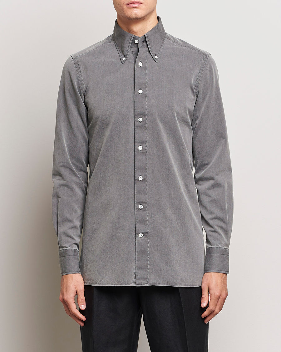 Uomini | Camicie | 100Hands | Cloud Washed Denim Shirt Grey