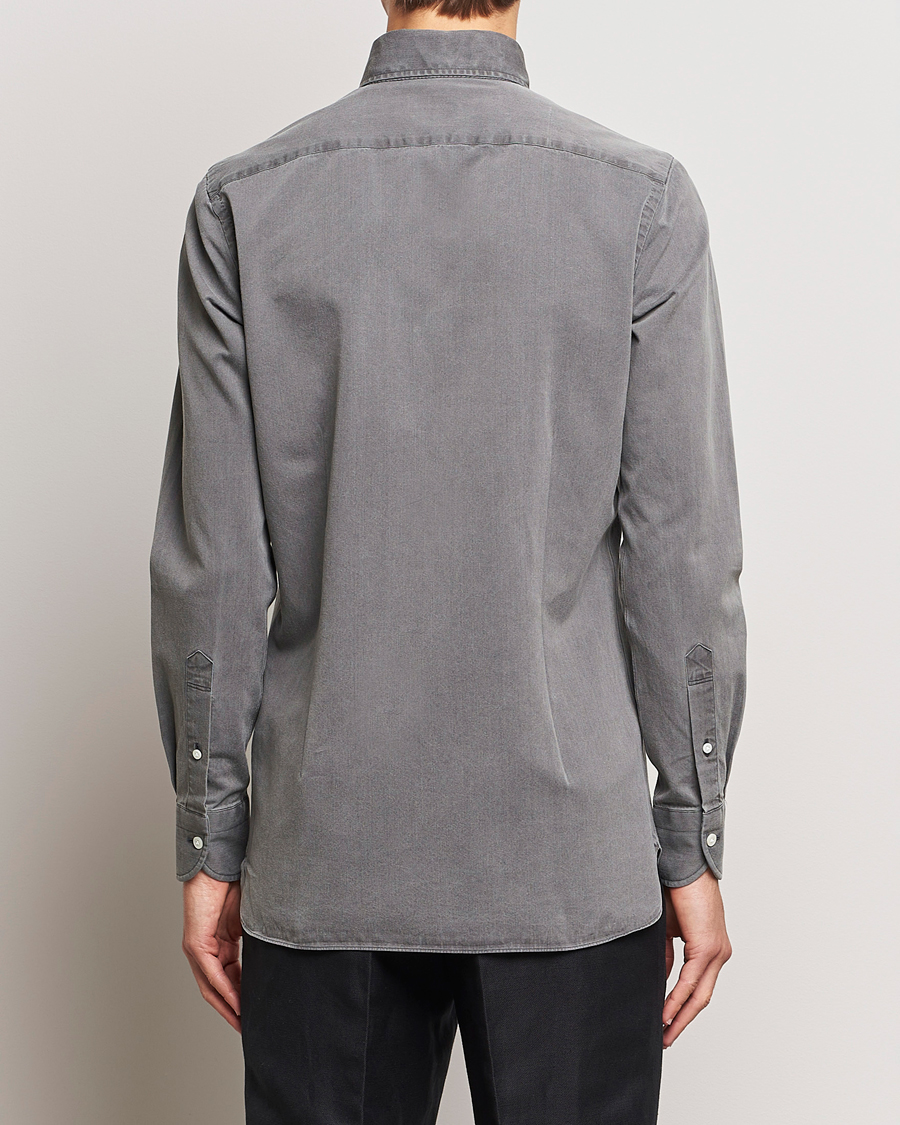 Uomini | Camicie | 100Hands | Cloud Washed Denim Shirt Grey