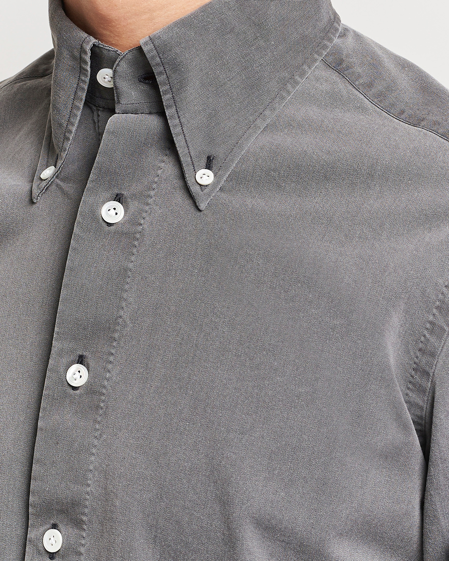 Uomini | Camicie | 100Hands | Cloud Washed Denim Shirt Grey