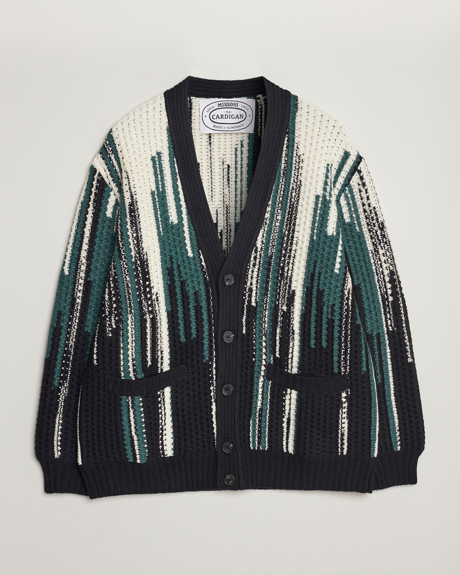 Uomini | Maglieria | Missoni | Bramble Stitch Cardigan Black/Green