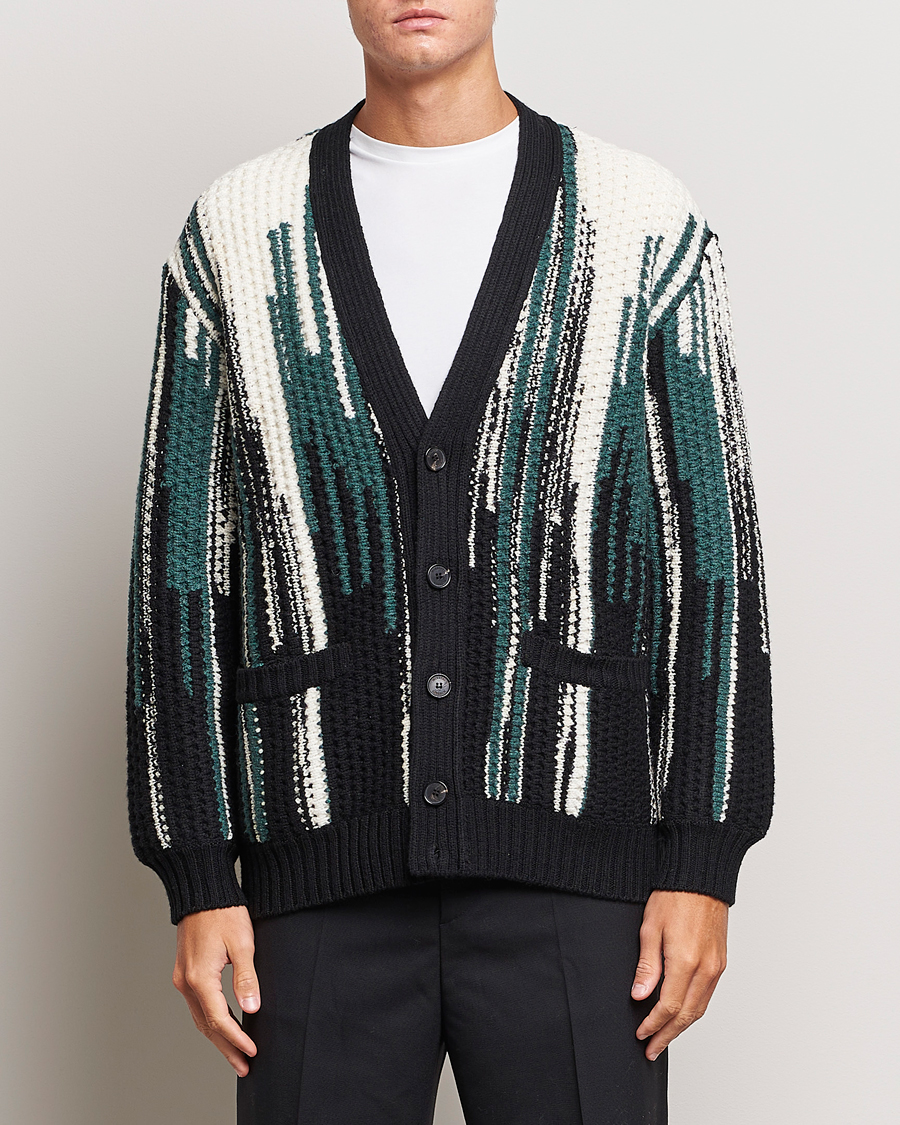 Uomini | Maglieria | Missoni | Bramble Stitch Cardigan Black/Green