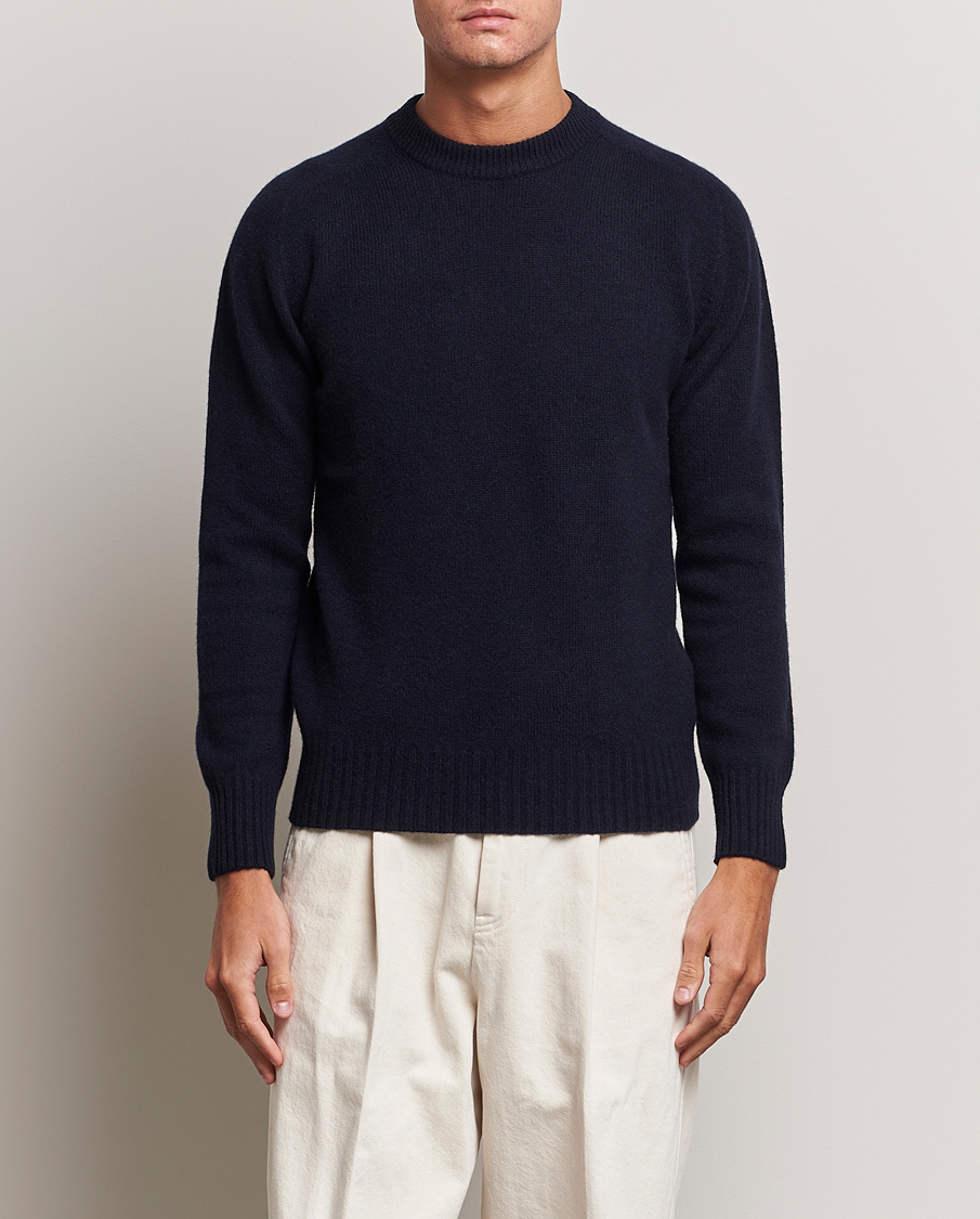 Uomini | Maglieria | Altea | Wool/Cashmere Crew Neck Pullover Navy