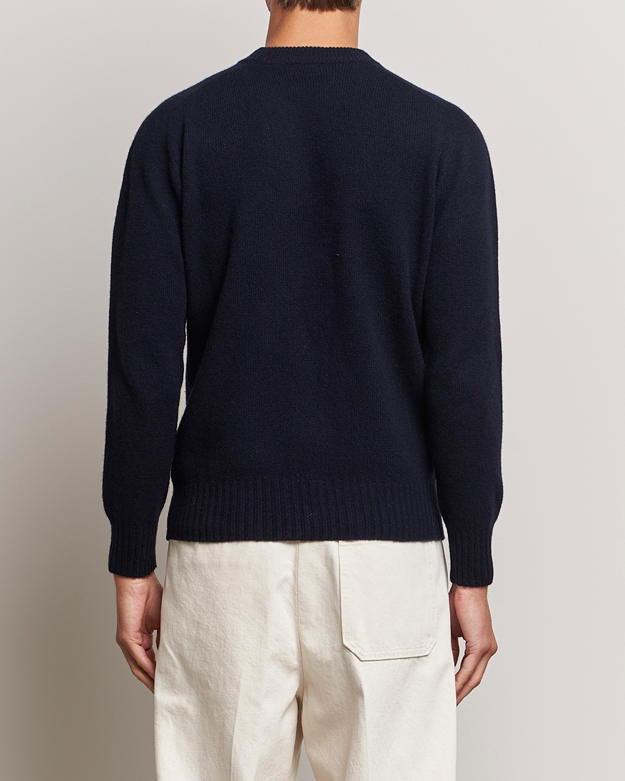 Uomini | Maglieria | Altea | Wool/Cashmere Crew Neck Pullover Navy
