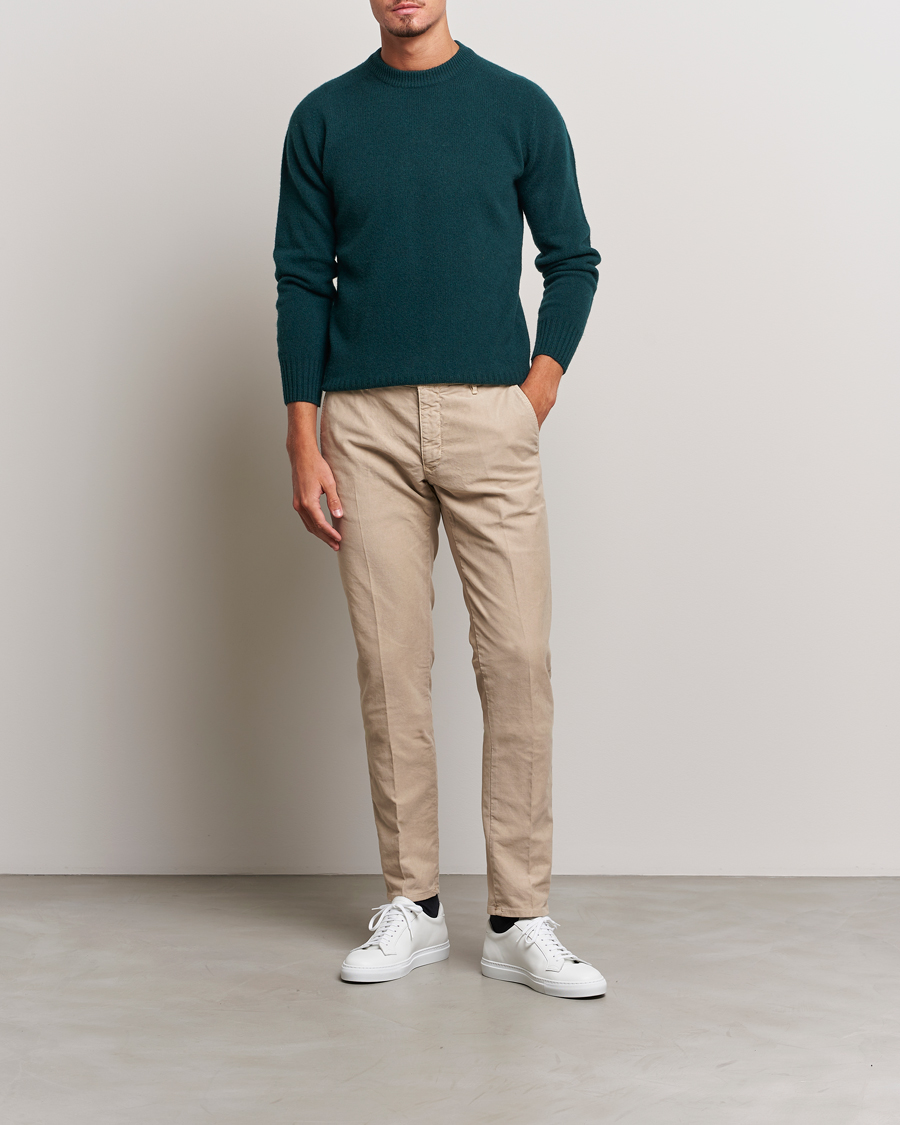 Uomini | Maglieria | Altea | Wool/Cashmere Crew Neck Pullover Dark Green