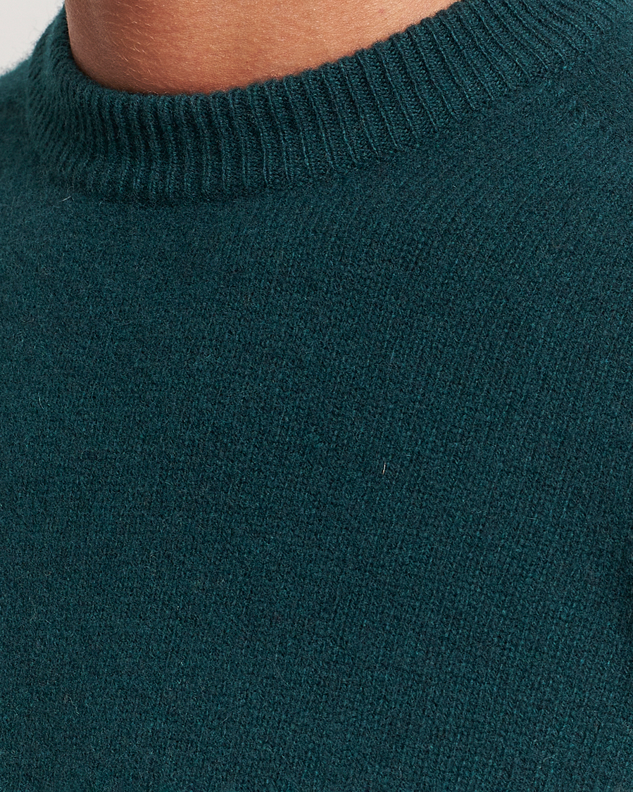 Uomini | Maglieria | Altea | Wool/Cashmere Crew Neck Pullover Dark Green