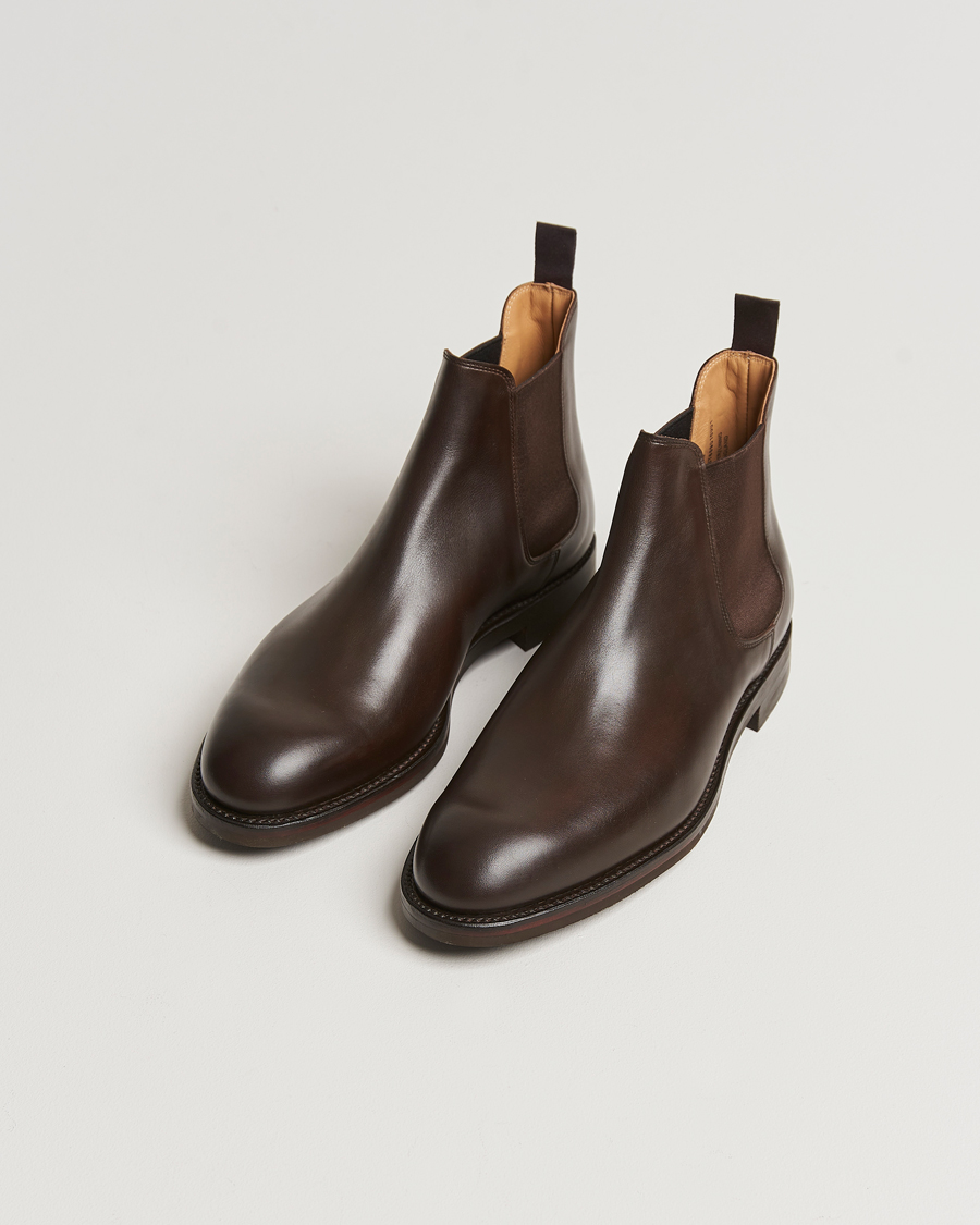 Uomini | Stivali | Crockett & Jones | Chelsea 5 Dk Brown Wax Calf