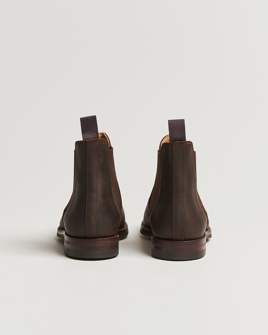 Uomini | Stivali | Crockett & Jones | Chelsea 5 Dk Brown Rough-Out Suede