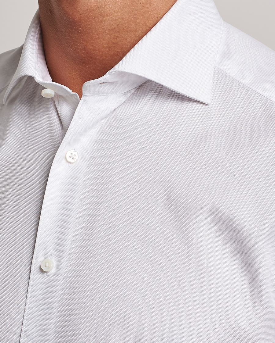 Uomini | Camicie | Stenströms | 1899 Slim Cotton Royal Oxford Shirt White