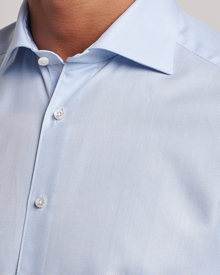 Uomini | Camicie | Stenströms | 1899 Slim Cotton Royal Oxford Shirt Light Blue