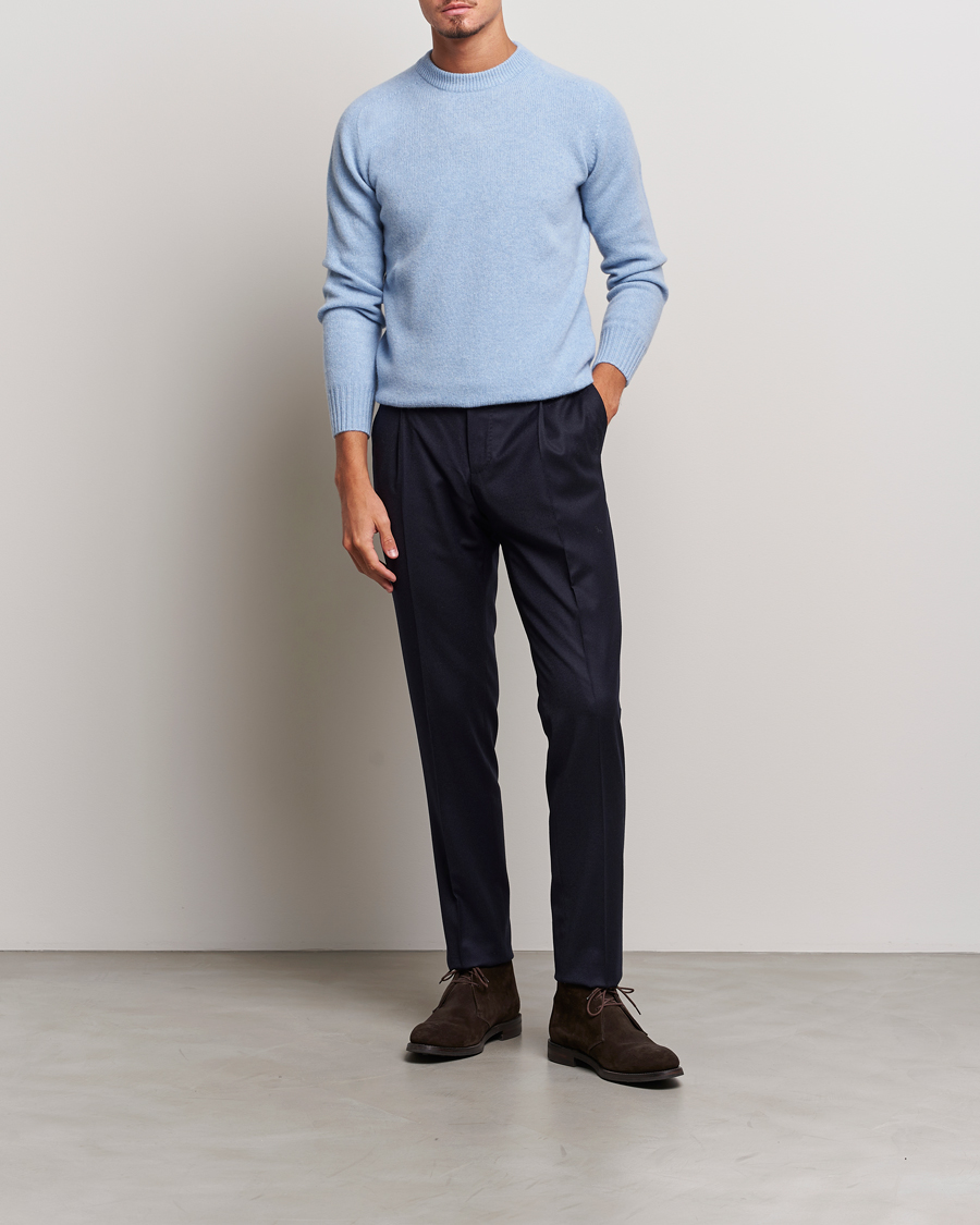 Uomini | Maglieria | Altea | Wool/Cashmere Crew Neck Pullover Light Blue