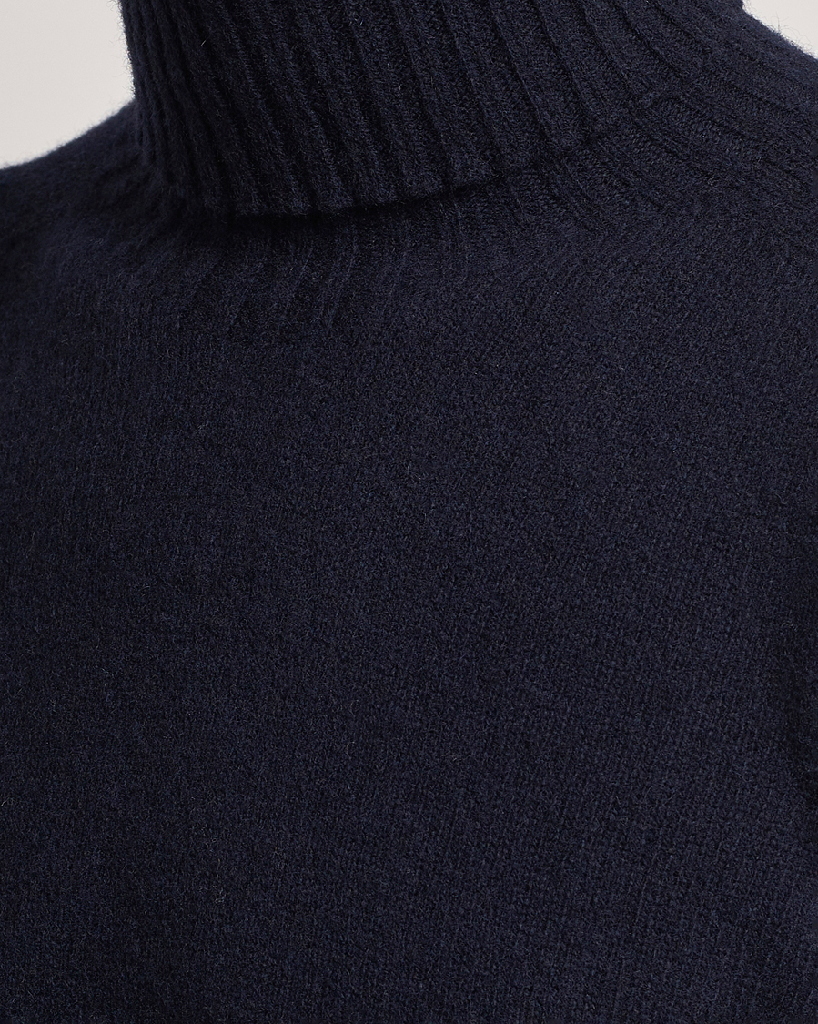 Uomini | Maglieria | Altea | Wool/Cashmere Crew Neck Rollneck Navy