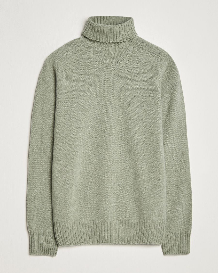 Uomini | Maglieria | Altea | Wool/Cashmere Crew Neck Rollneck Sage