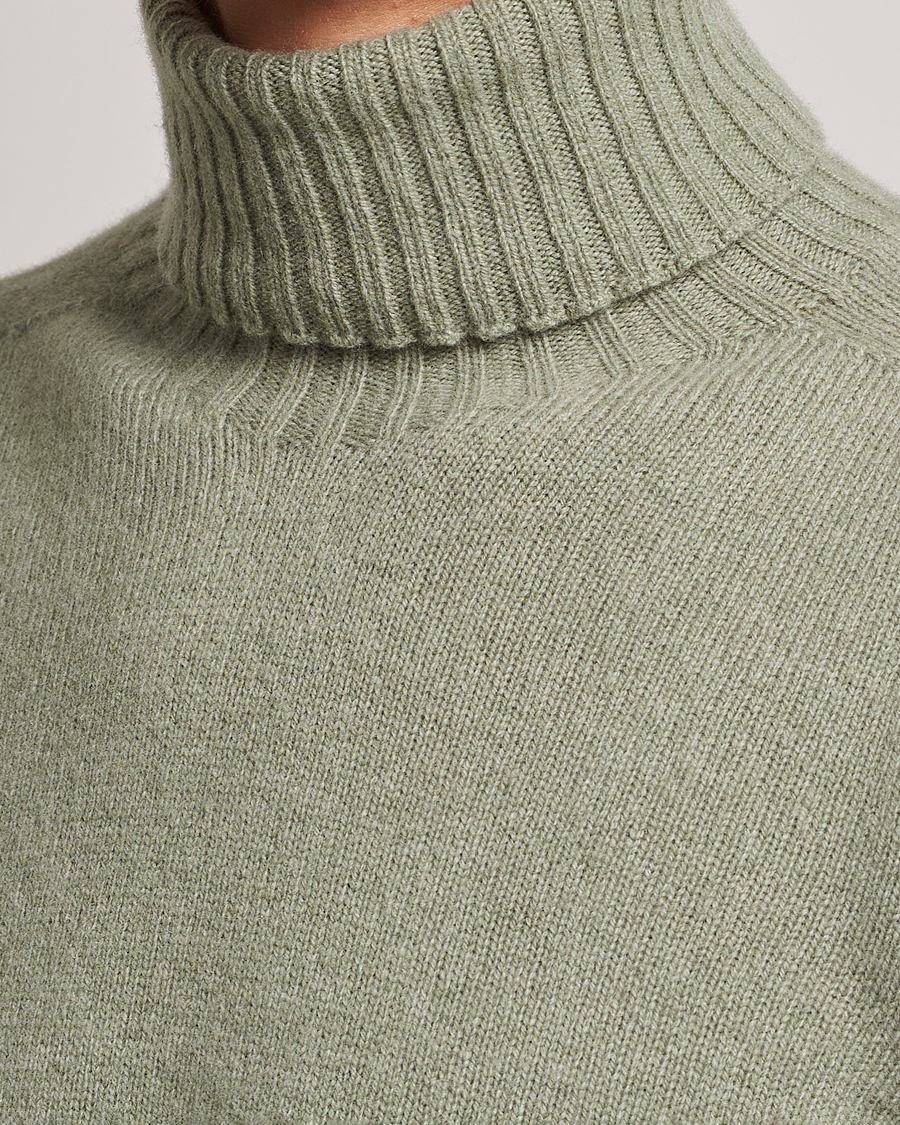 Uomini | Maglieria | Altea | Wool/Cashmere Crew Neck Rollneck Sage